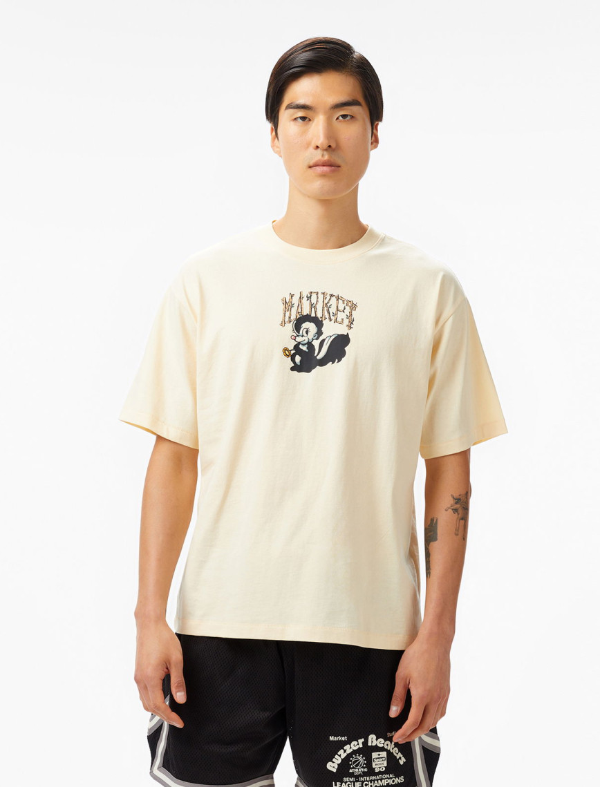 The Market 'Smiley Quiet Cabin' Erkek Krem T-Shirt The Market 'Smiley Quiet Cabin' Erkek Krem T-Shirt