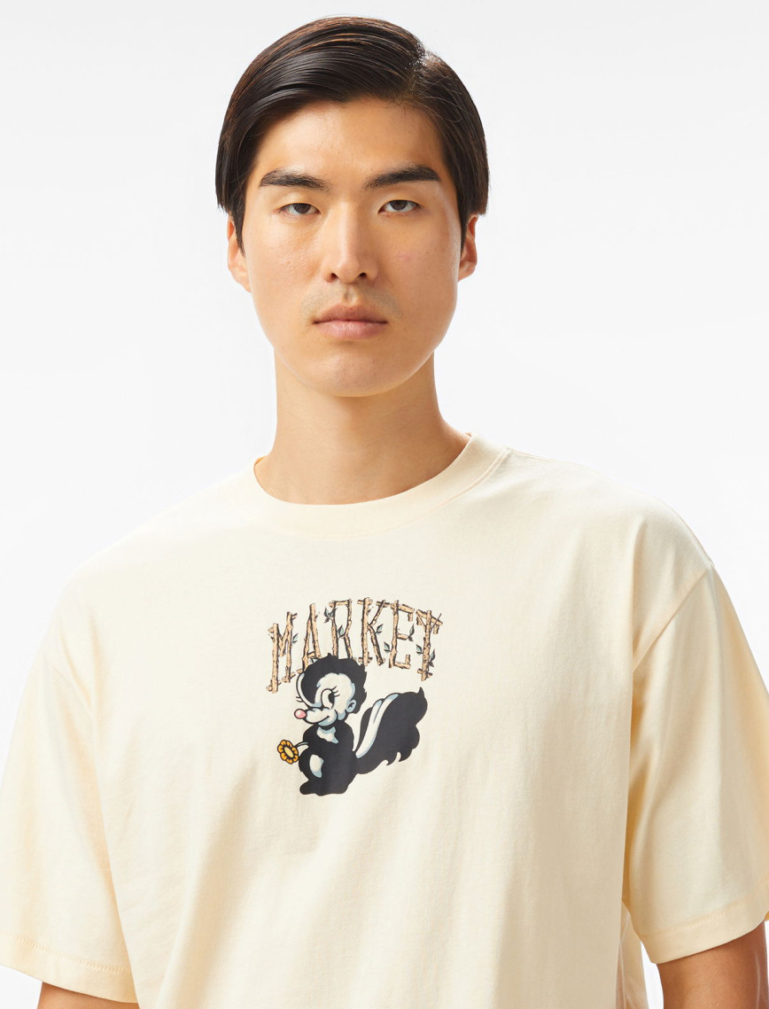 The Market 'Smiley Quiet Cabin' Erkek Krem T-Shirt The Market 'Smiley Quiet Cabin' Erkek Krem T-Shirt