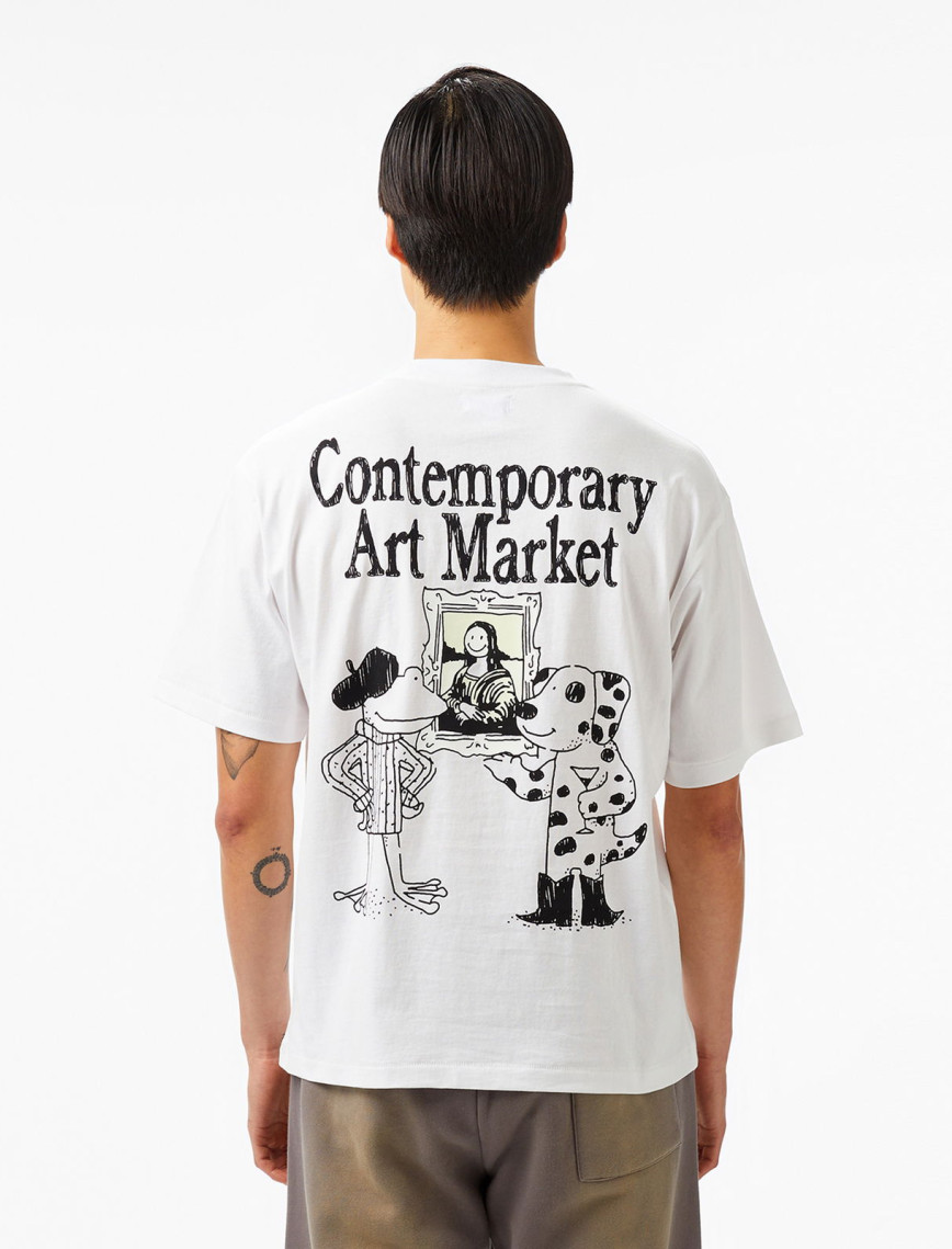 The Market Studios Smiley Museum Erkek Beyaz T-Shirt