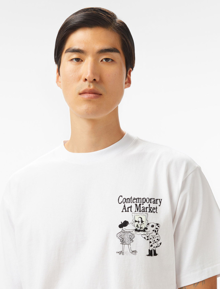 The Market Studios Smiley Museum Erkek Beyaz T-Shirt