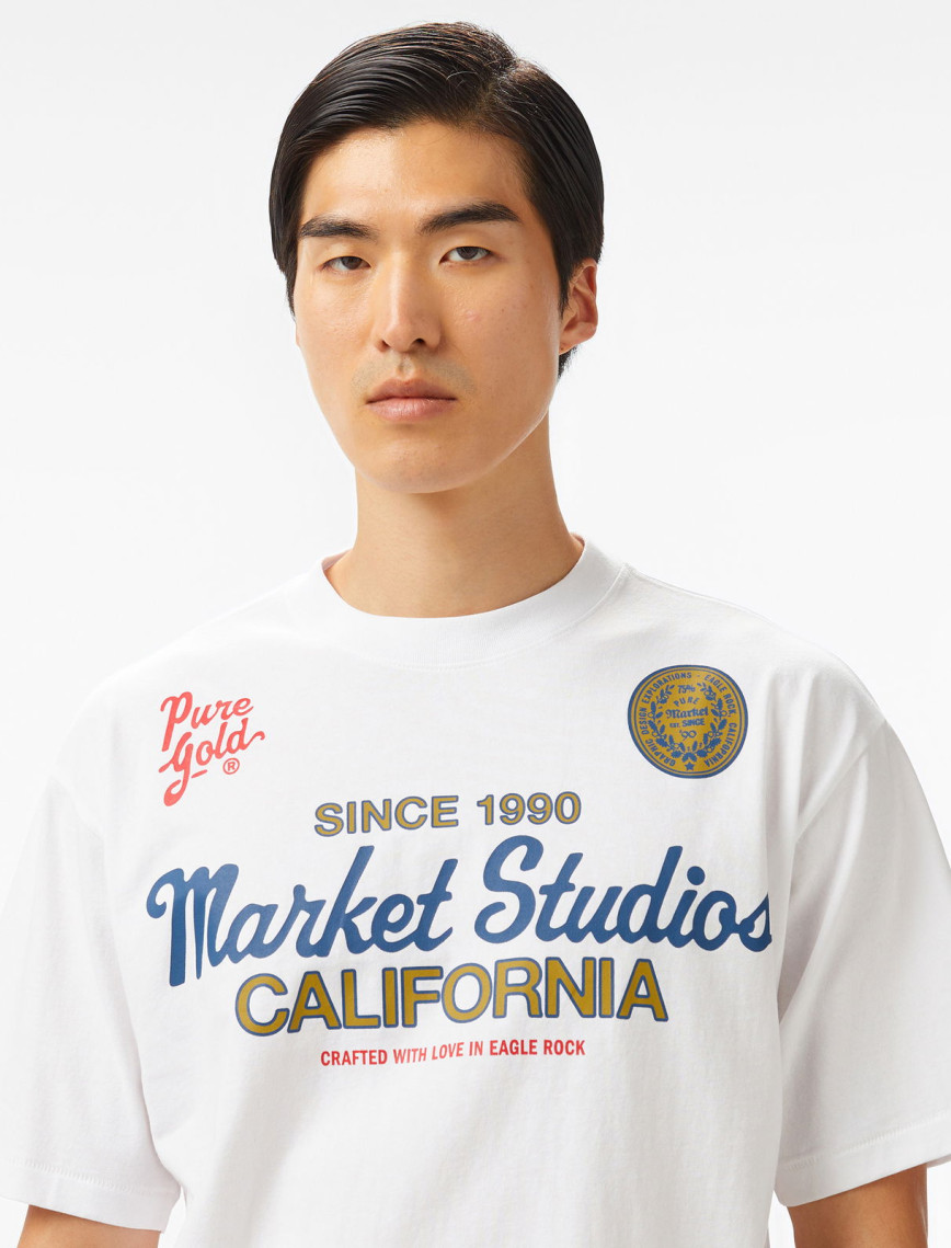 The Market Studios Pure Gold Unisex Beyaz T-Shirt The Market Studios Pure Gold Unisex Beyaz T-Shirt