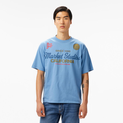 The Market Studios Pure Gold Unisex Mavi T-Shirt The Market Studios Pure Gold Unisex Mavi T-Shirt