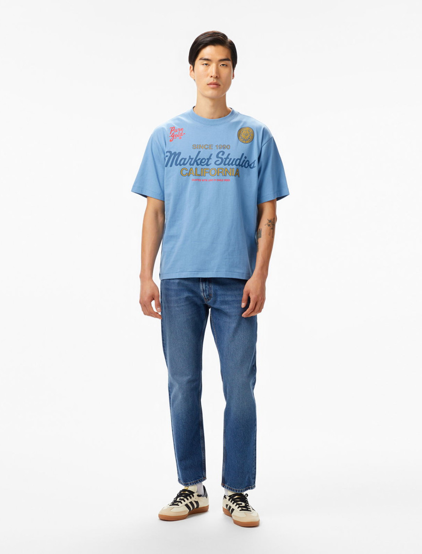The Market Studios Pure Gold Unisex Mavi T-Shirt The Market Studios Pure Gold Unisex Mavi T-Shirt