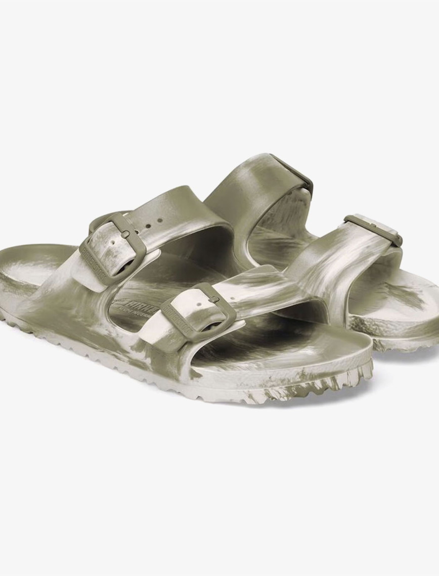 Birkenstock Arizona Eva Erkek Haki Çift Bantlı Plaj Terliği Birkenstock Arizona Eva Erkek Haki Çift Bantlı Plaj Terliği