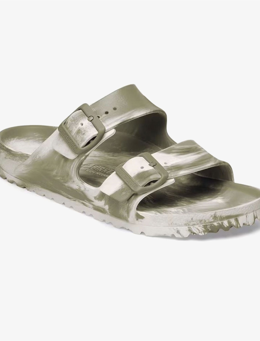 Birkenstock Arizona Eva Erkek Haki Çift Bantlı Plaj Terliği Birkenstock Arizona Eva Erkek Haki Çift Bantlı Plaj Terliği