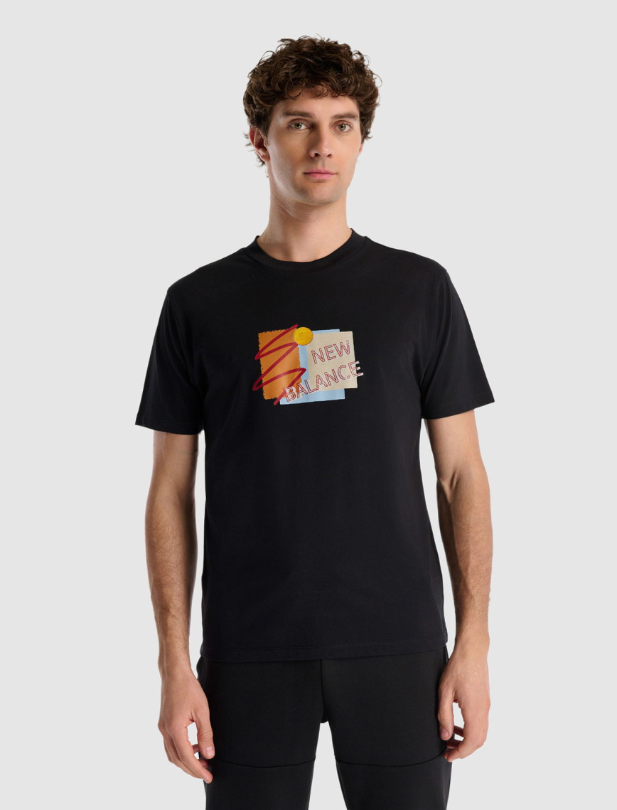 New Balance Erkek Siyah T-Shirt New Balance Erkek Siyah T-Shirt