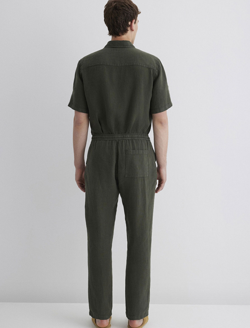 Mavi Yeşil Keten Pantolon 0010358-71587 Mavi Yeşil Keten Pantolon 0010358-71587