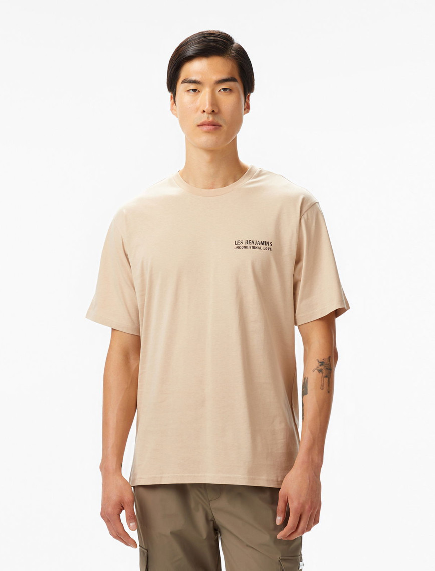 Les Benjamins Erkek Bej T-Shirt Les Benjamins Erkek Bej T-Shirt