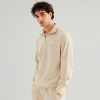 The Stay Line Yuki 1/4 Zip Erkek Bej Sweatshirt The Stay Line Yuki 1/4 Zip Erkek Bej Sweatshirt