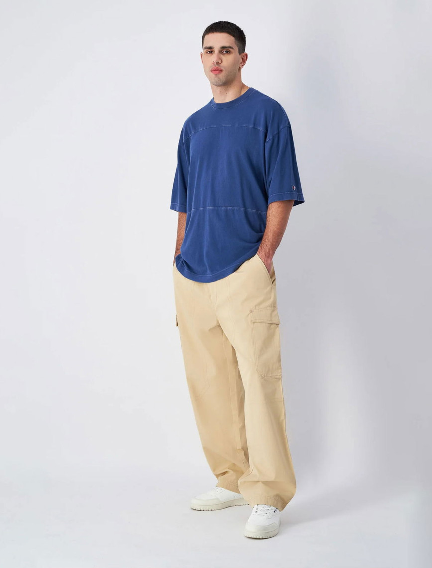 Champion Oversized Erkek Mavi T-Shirt