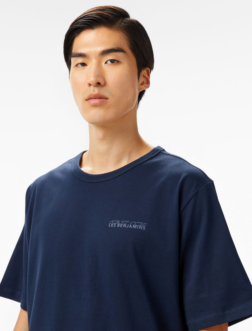 Les Benjamins 413 East Now Erkek Lacivert T-Shirt Les Benjamins 413 East Now Erkek Lacivert T-Shirt
