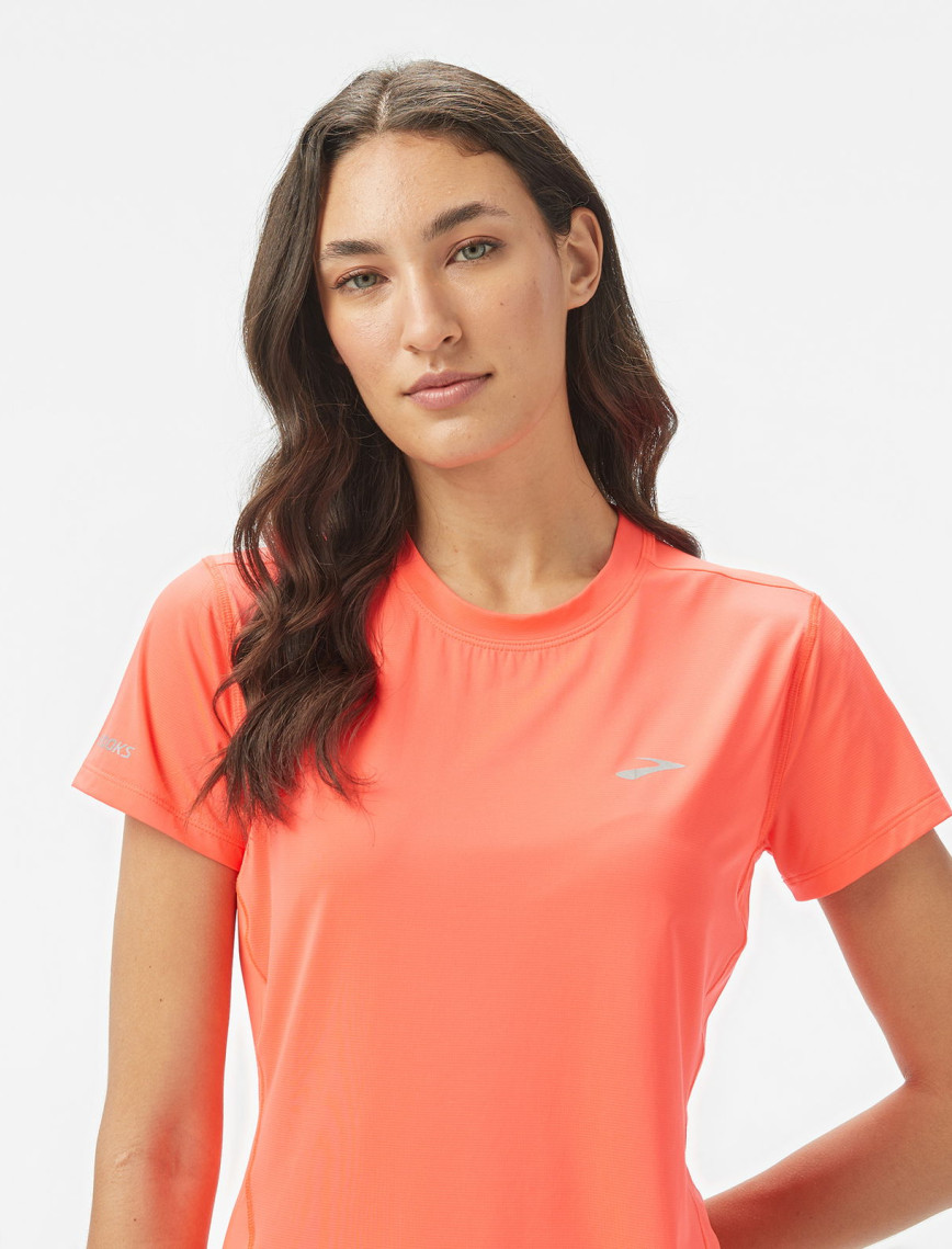 Brooks Sprint Free Sleeve 3.0 Kadın Turuncu Koşu T-Shirt