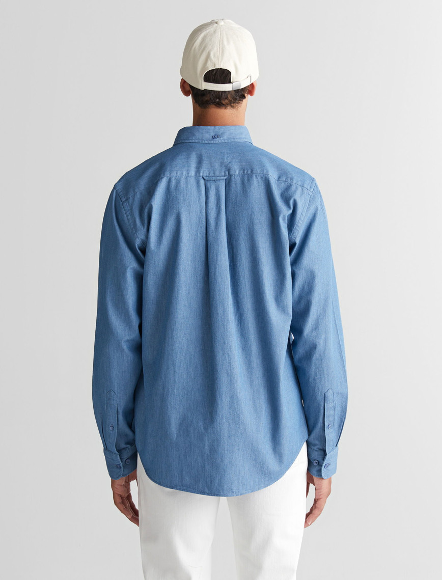 GANT Erkek Krem Regular Fit Bisiklet Yaka Logolu T-Shirt