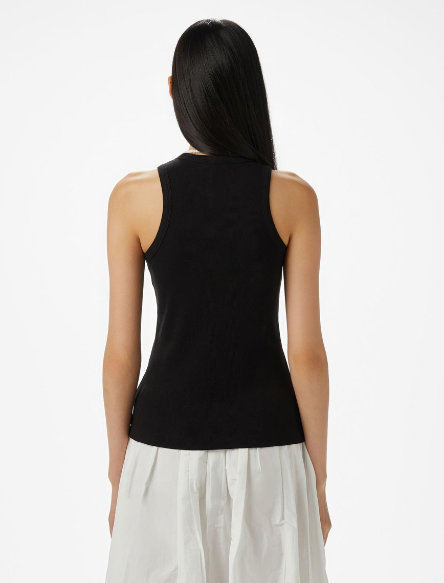 Brooks Brothers Palmiye Logo Nakışlı Kadın Siyah Kolsuz T-Shirt Brooks Brothers Palmiye Logo Nakışlı Kadın Siyah Kolsuz T-Shirt