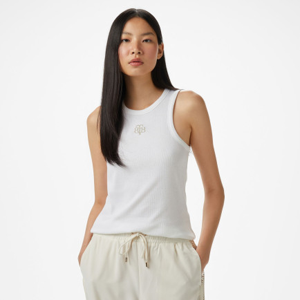 Brooks Brothers Palmiye Logo Nakışlı Kadın Beyaz Kolsuz T-Shirt Brooks Brothers Palmiye Logo Nakışlı Kadın Beyaz Kolsuz T-Shirt