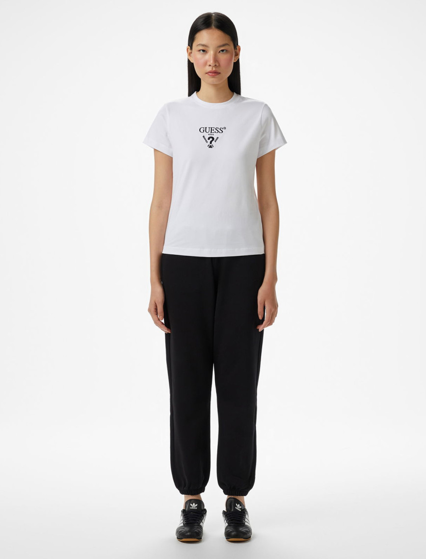 Guess Colette Ss Tee Kadın Beyaz T-Shirt Guess Colette Ss Tee Kadın Beyaz T-Shirt