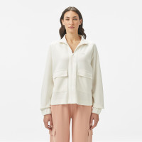 Lacoste Kadın Loose Fit Fermuarlı Beyaz Sweatshirt Lacoste Kadın Loose Fit Fermuarlı Beyaz Sweatshirt