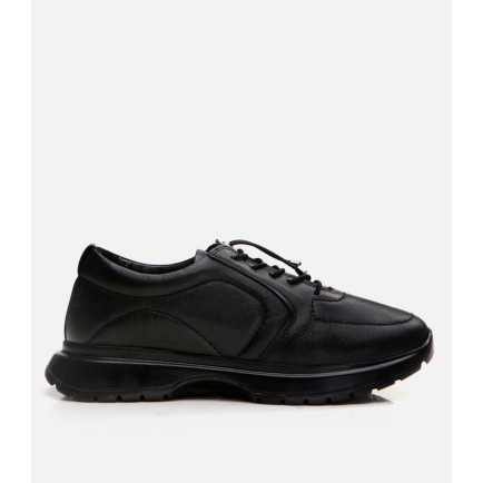 Kadın Deri Siyah Spor Ayakkabı