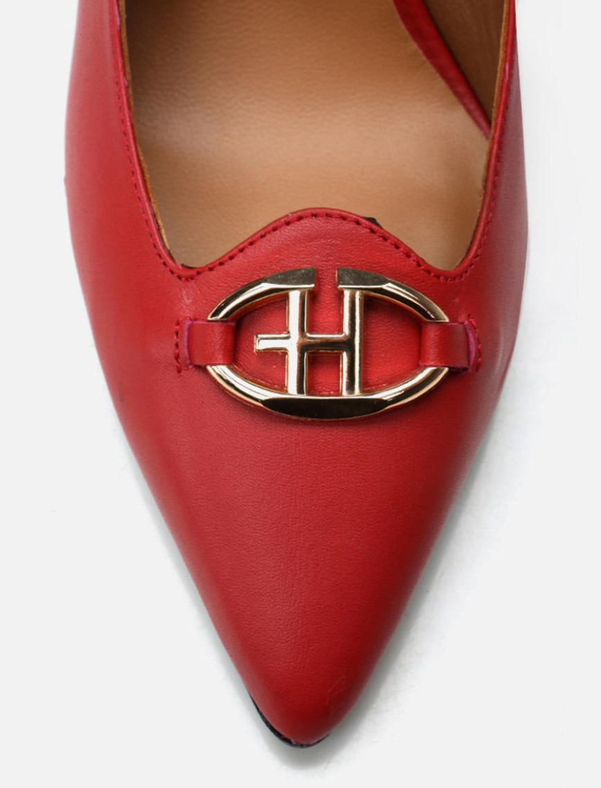 Kadın Deri Kırmızı Stiletto Kadın Deri Kırmızı Stiletto