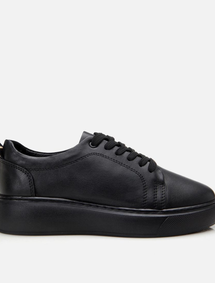 Kadın Deri Bej Kalın Tabanlı Spor Ayakkabı Kadın Deri Bej Kalın Tabanlı Spor Ayakkabı