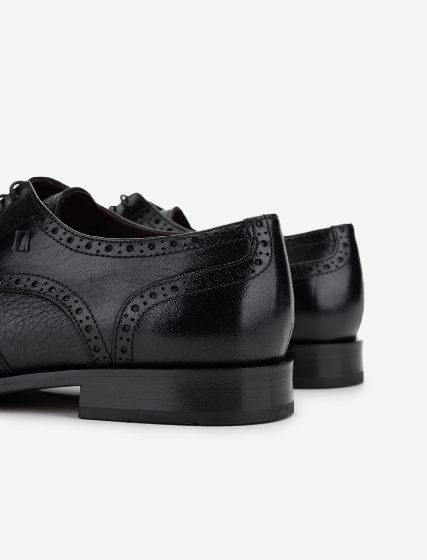 Valmenti Erkek Hakiki Deri Siyah Klasik Ayakkabı