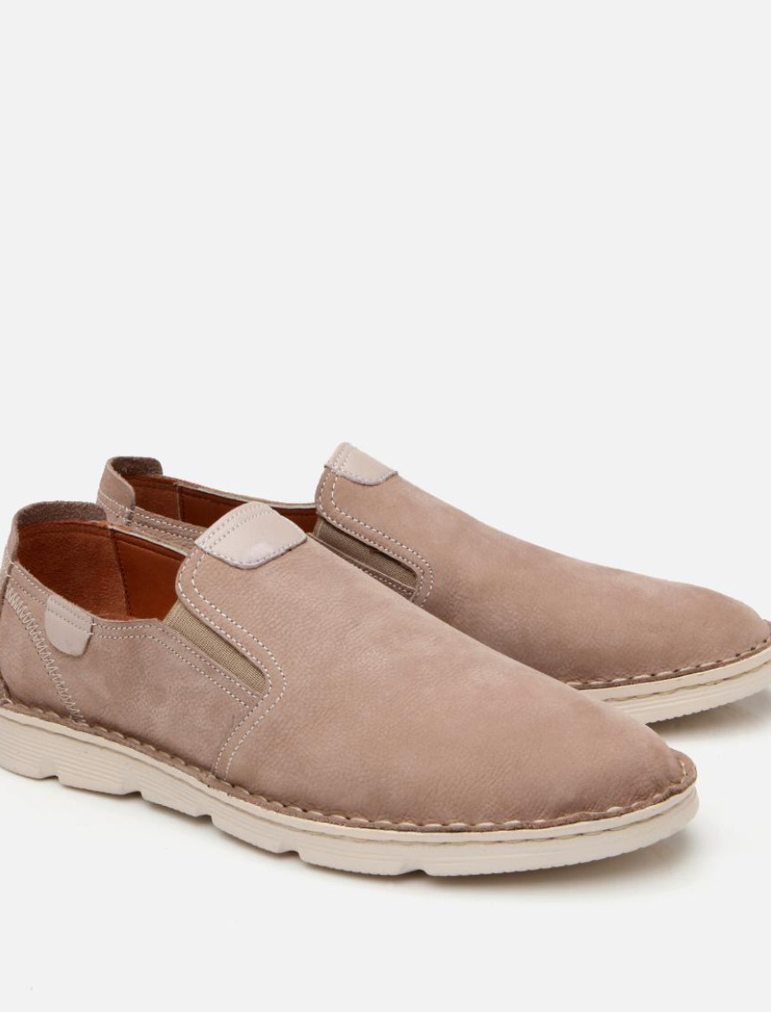 Erkek Nubuk Deri Bej Ultra Hafif Tabanlı Günlük Ayakkabı Erkek Nubuk Deri Bej Ultra Hafif Tabanlı Günlük Ayakkabı