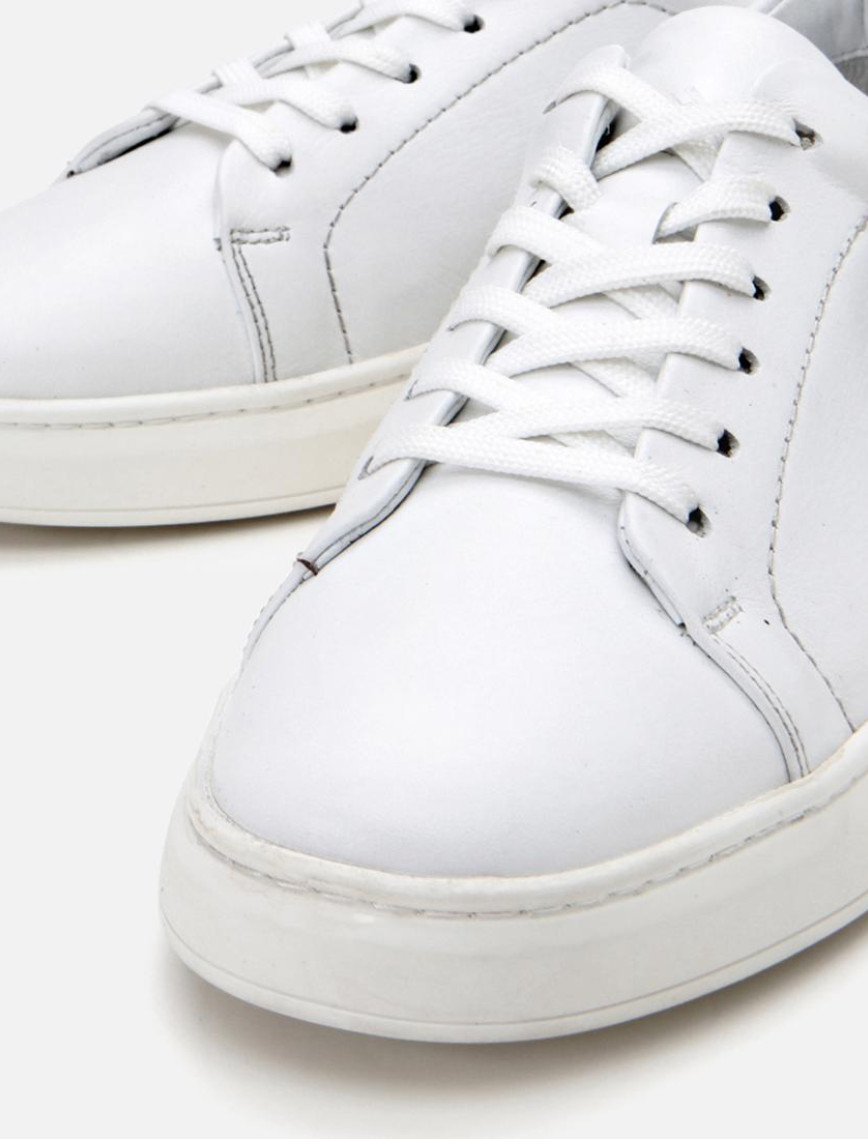 Erkek Deri Beyaz Spor Ayakkabı Erkek Deri Beyaz Spor Ayakkabı