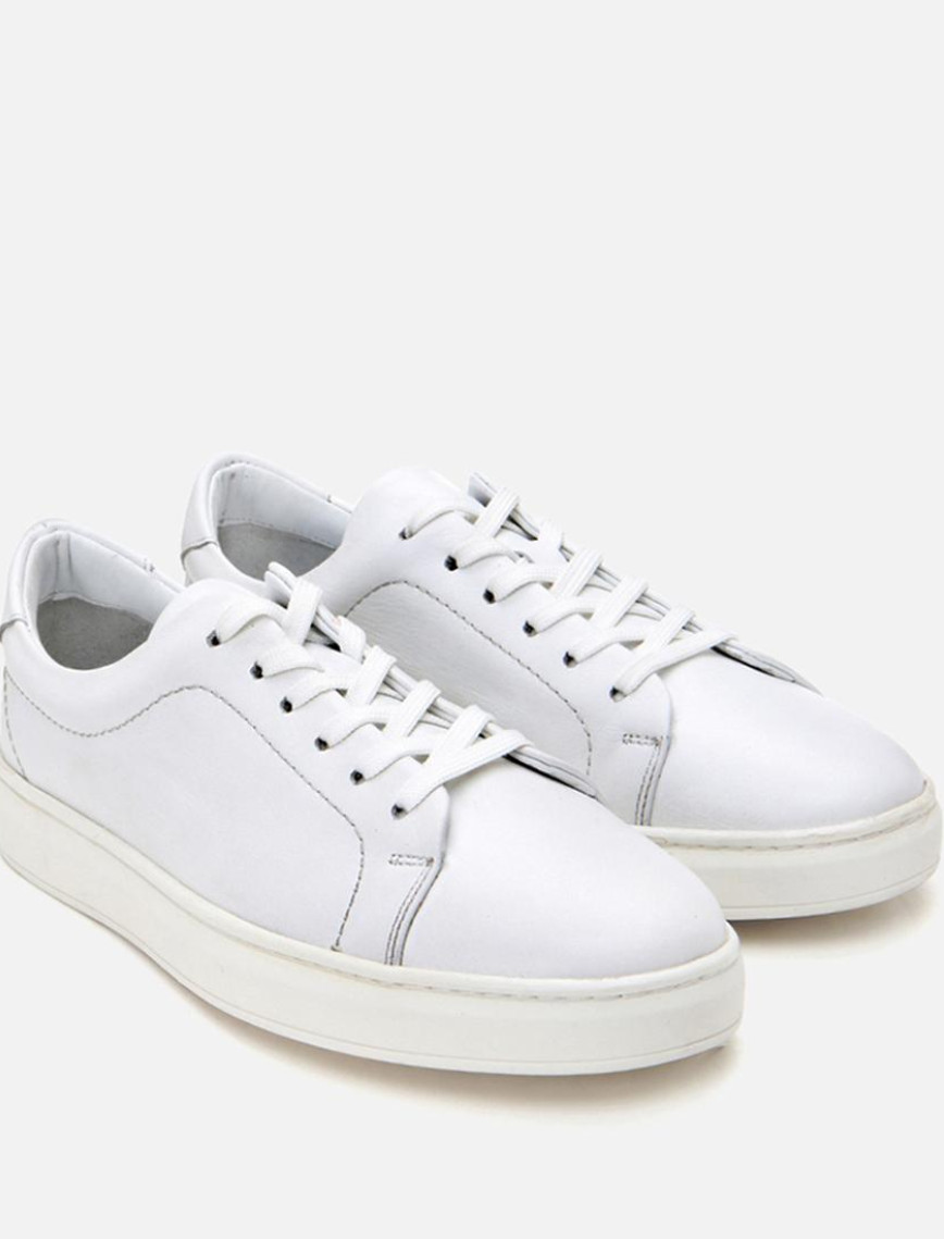 Erkek Deri Beyaz Spor Ayakkabı Erkek Deri Beyaz Spor Ayakkabı