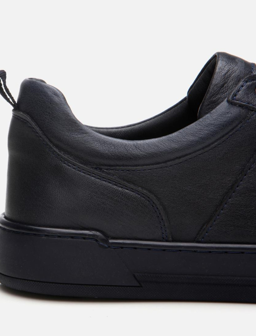 Erkek Deri Lacivert Spor Ayakkabı