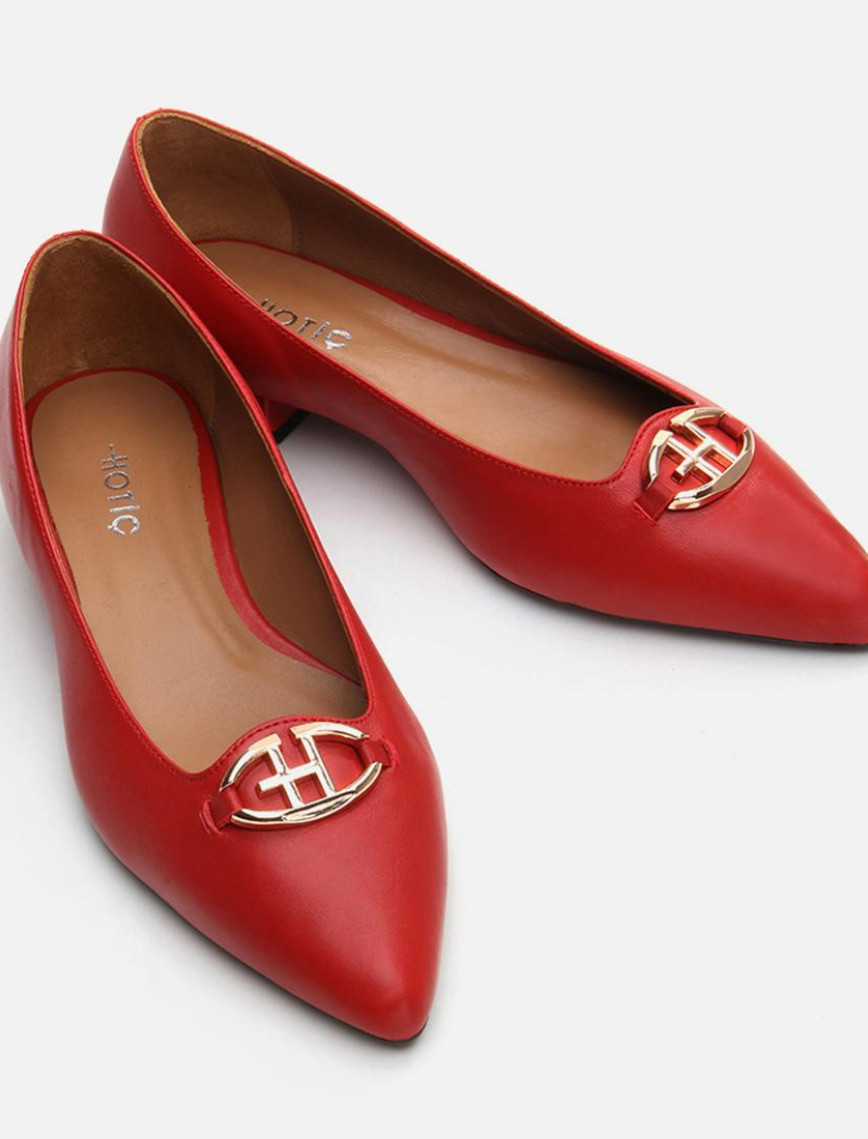 Kadın Deri Kırmızı Babet Kadın Deri Kırmızı Babet