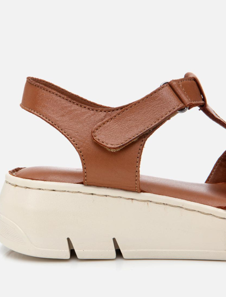 Kadın Deri Taba Ayarlanabilir Comfort Sandalet Kadın Deri Taba Ayarlanabilir Comfort Sandalet