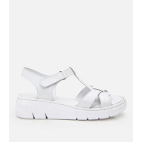 Kadın Deri Beyaz Ayarlanabilir Comfort Sandalet Kadın Deri Beyaz Ayarlanabilir Comfort Sandalet