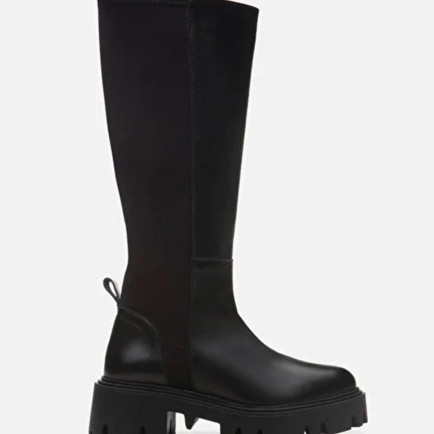 Kadın Deri Siyah Çizme Kadın Deri Siyah Çizme