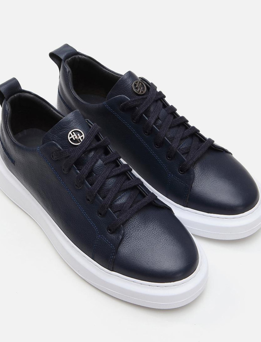 Erkek Deri Lacivert Günlük Ayakkabı Erkek Deri Lacivert Günlük Ayakkabı