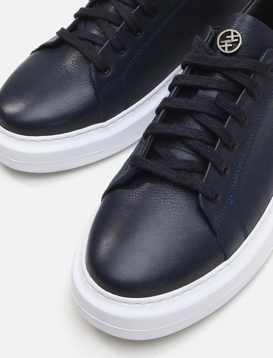 Erkek Deri Lacivert Günlük Ayakkabı Erkek Deri Lacivert Günlük Ayakkabı