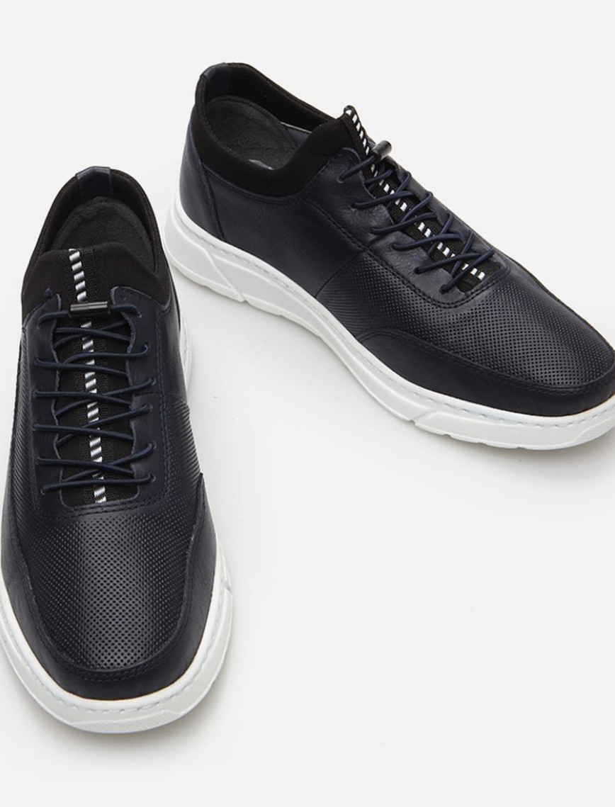 Erkek Deri Lacivert Spor Ayakkabı Erkek Deri Lacivert Spor Ayakkabı