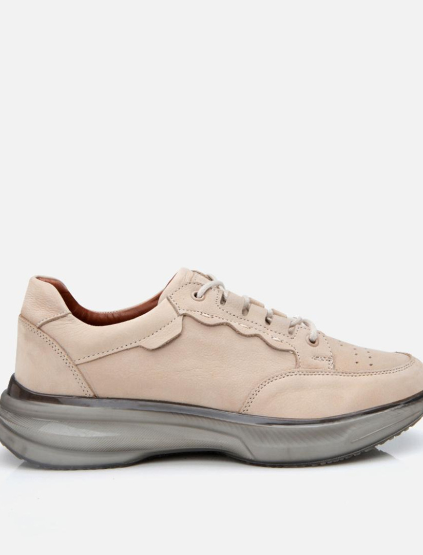 Erkek Nubuk Deri Gri Spor Ayakkabı Erkek Nubuk Deri Gri Spor Ayakkabı