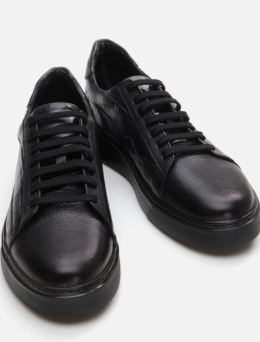 Erkek Deri Siyah Günlük Ayakkabı