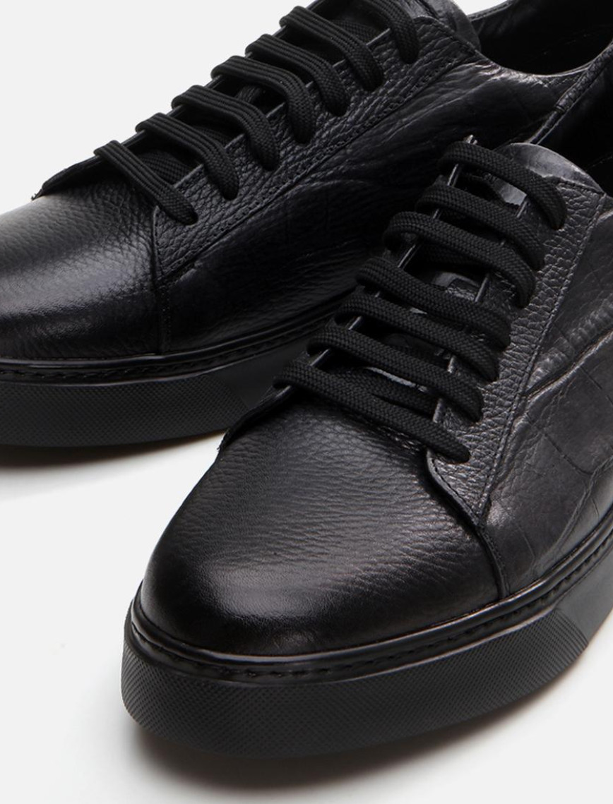 Erkek Deri Siyah Günlük Ayakkabı