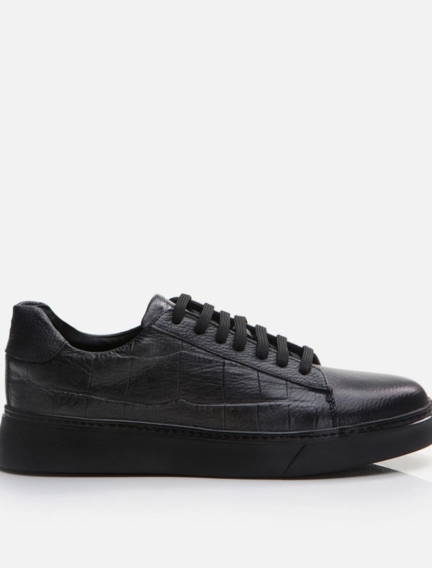 Erkek Deri Siyah Günlük Ayakkabı