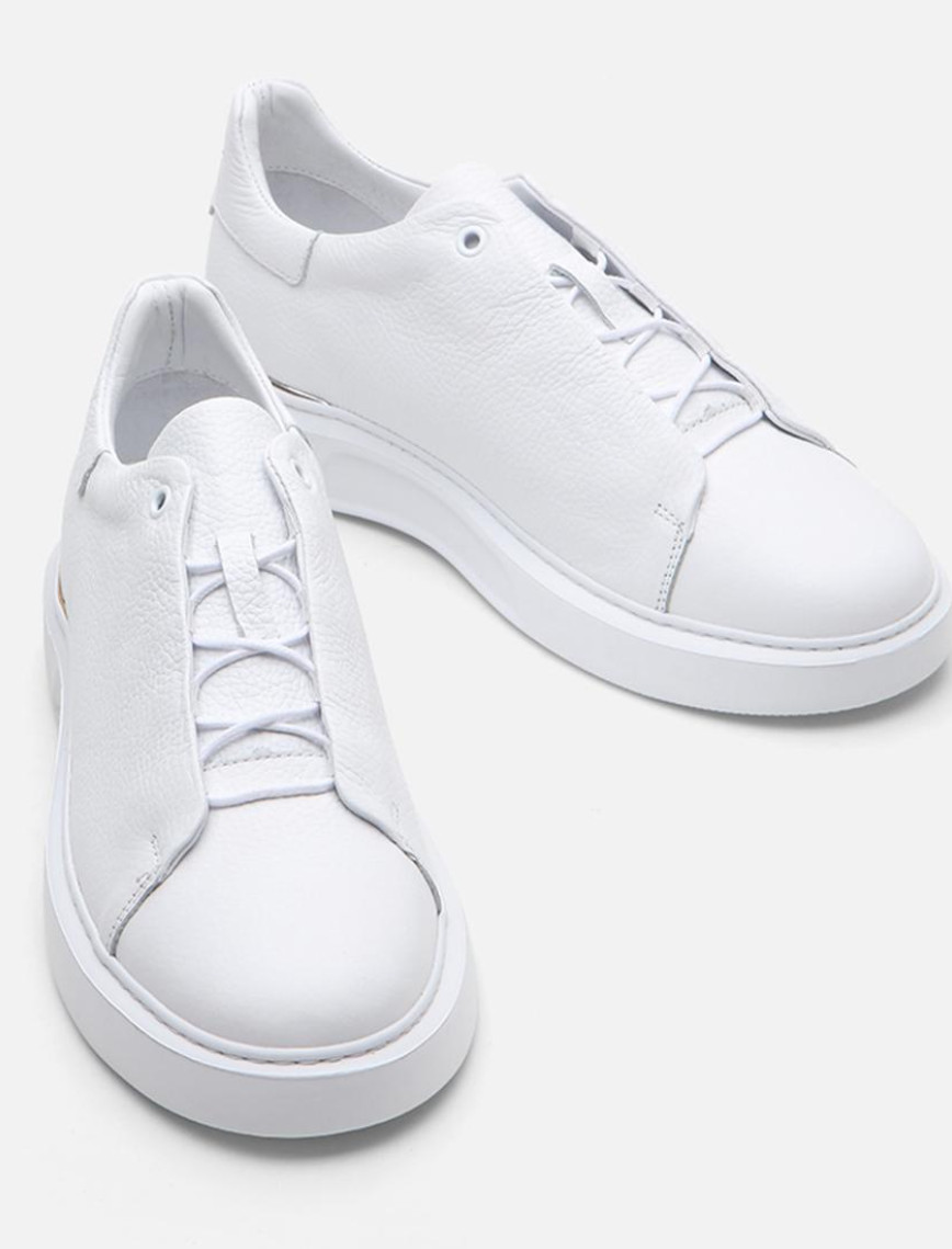 Erkek Deri Beyaz Günlük Ayakkabı Erkek Deri Beyaz Günlük Ayakkabı