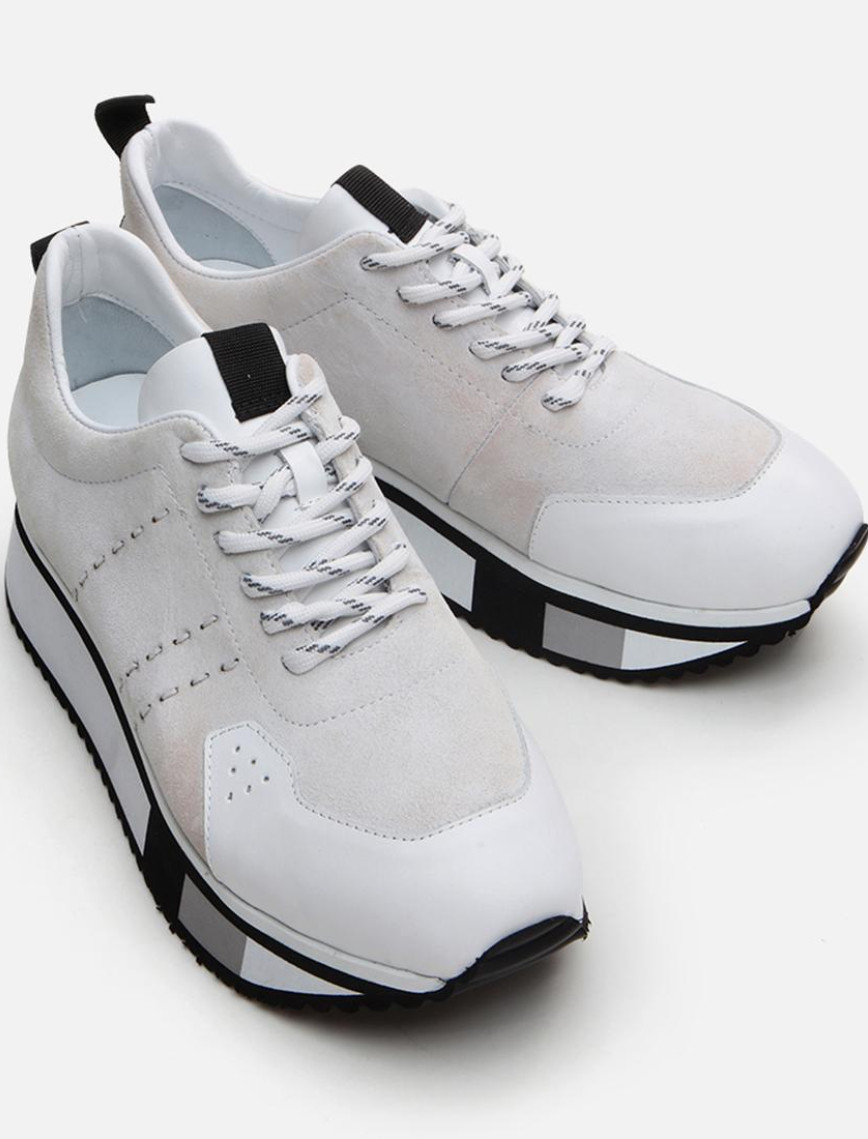 Erkek Deri Beyaz Spor Ayakkabı Erkek Deri Beyaz Spor Ayakkabı