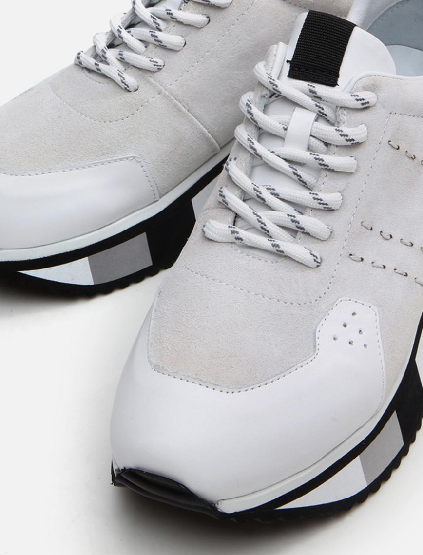 Erkek Deri Beyaz Spor Ayakkabı Erkek Deri Beyaz Spor Ayakkabı