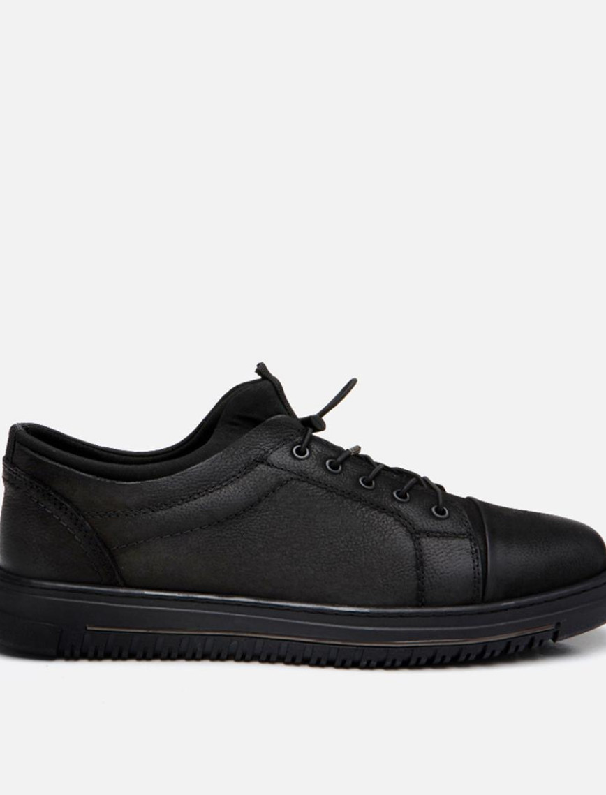 Erkek Deri Siyah Günlük Ayakkabı Erkek Deri Siyah Günlük Ayakkabı