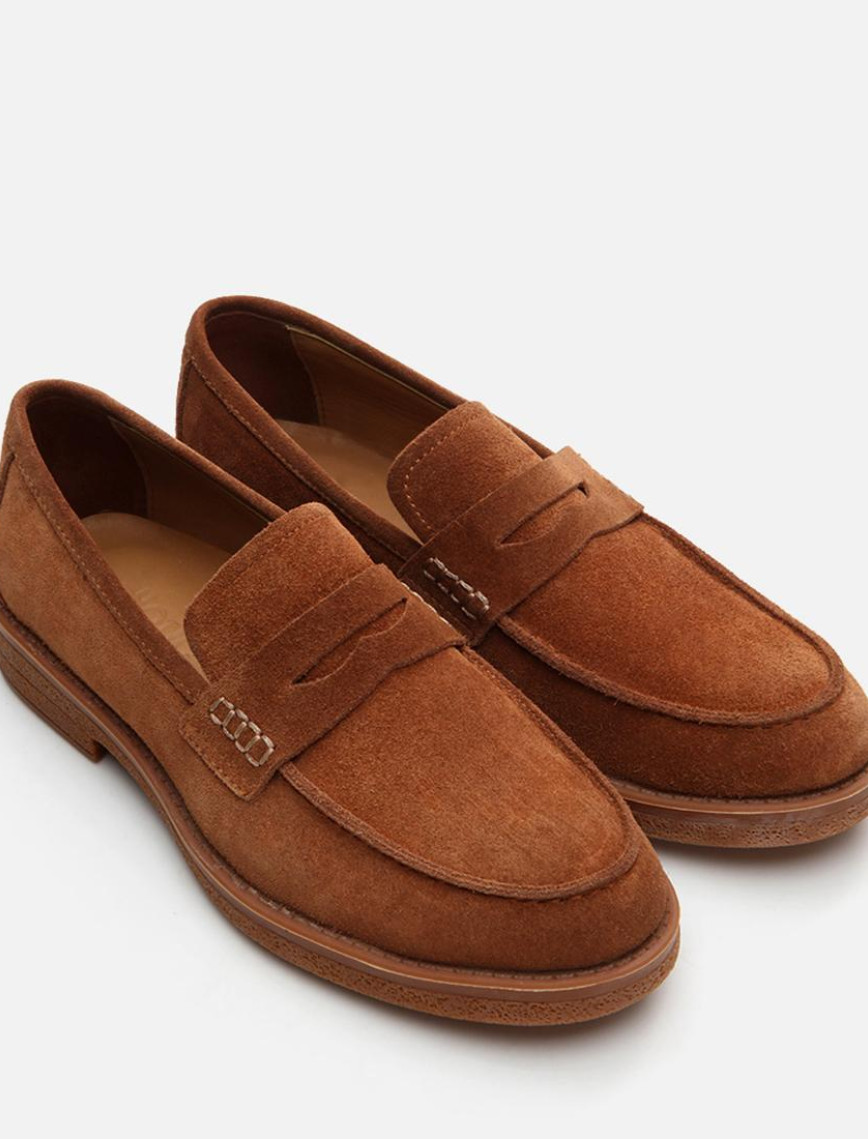 Erkek Deri Taba Loafer Erkek Deri Taba Loafer