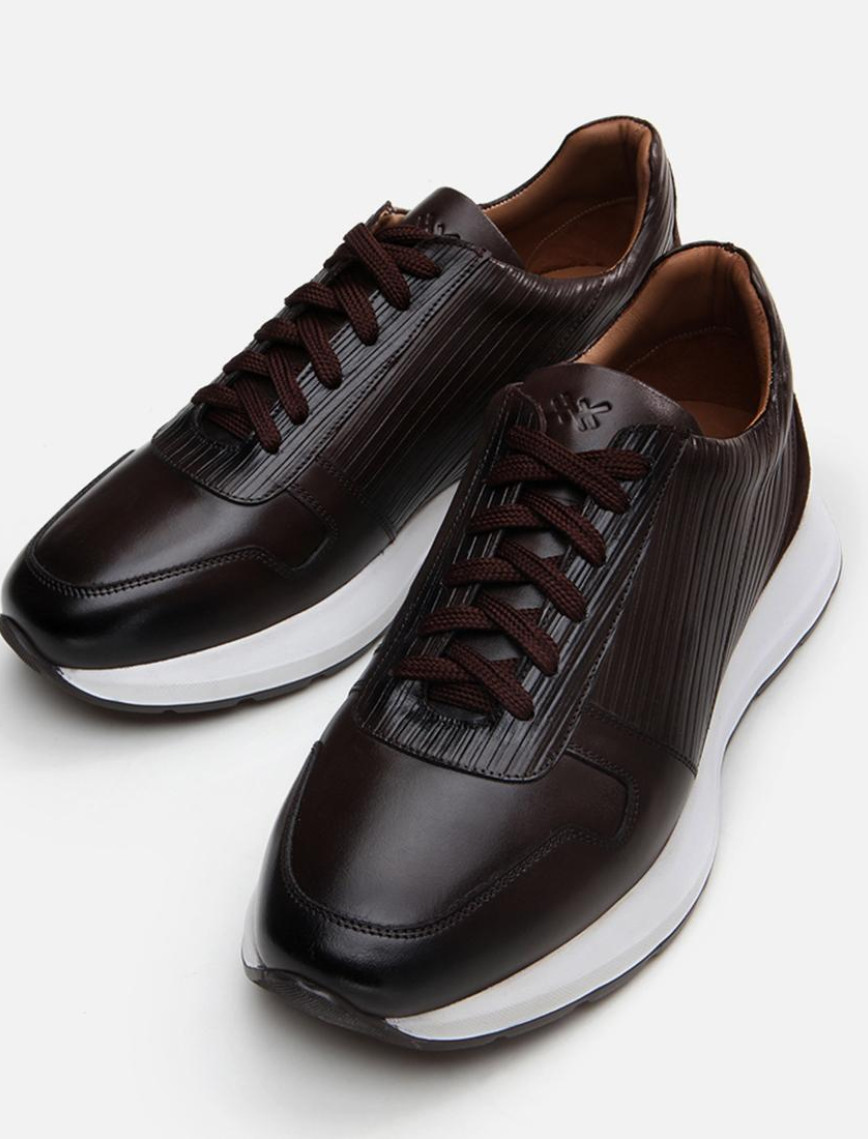 Erkek Deri Kahverengi Spor Ayakkabı Erkek Deri Kahverengi Spor Ayakkabı