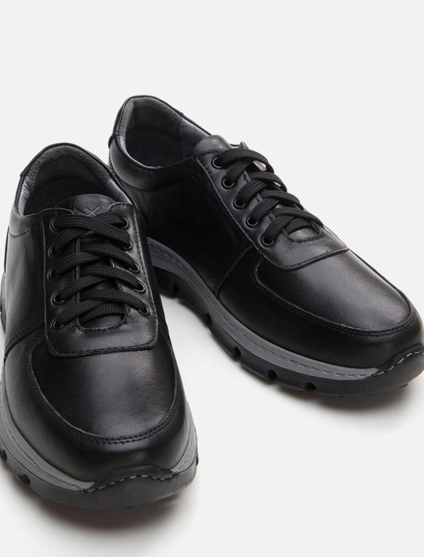 Erkek Deri Siyah Günlük Ayakkabı Erkek Deri Siyah Günlük Ayakkabı