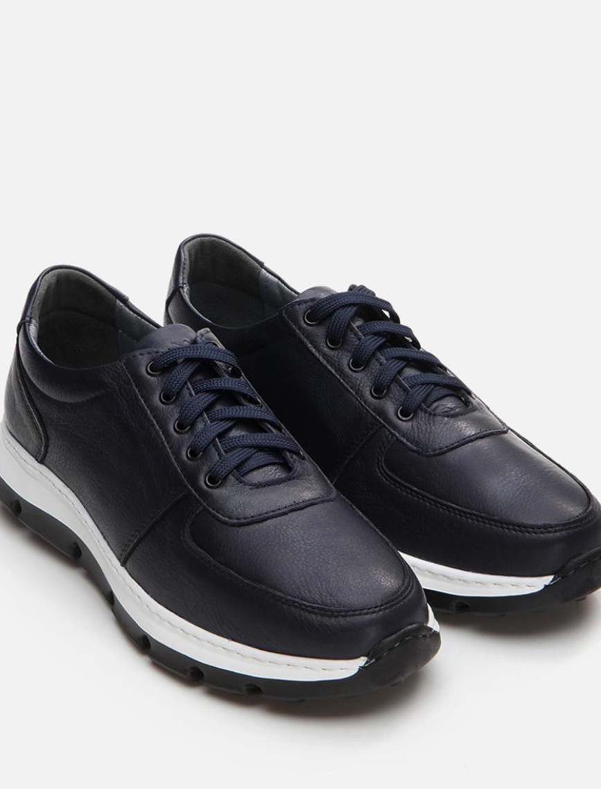 Erkek Deri Lacivert Günlük Ayakkabı Erkek Deri Lacivert Günlük Ayakkabı