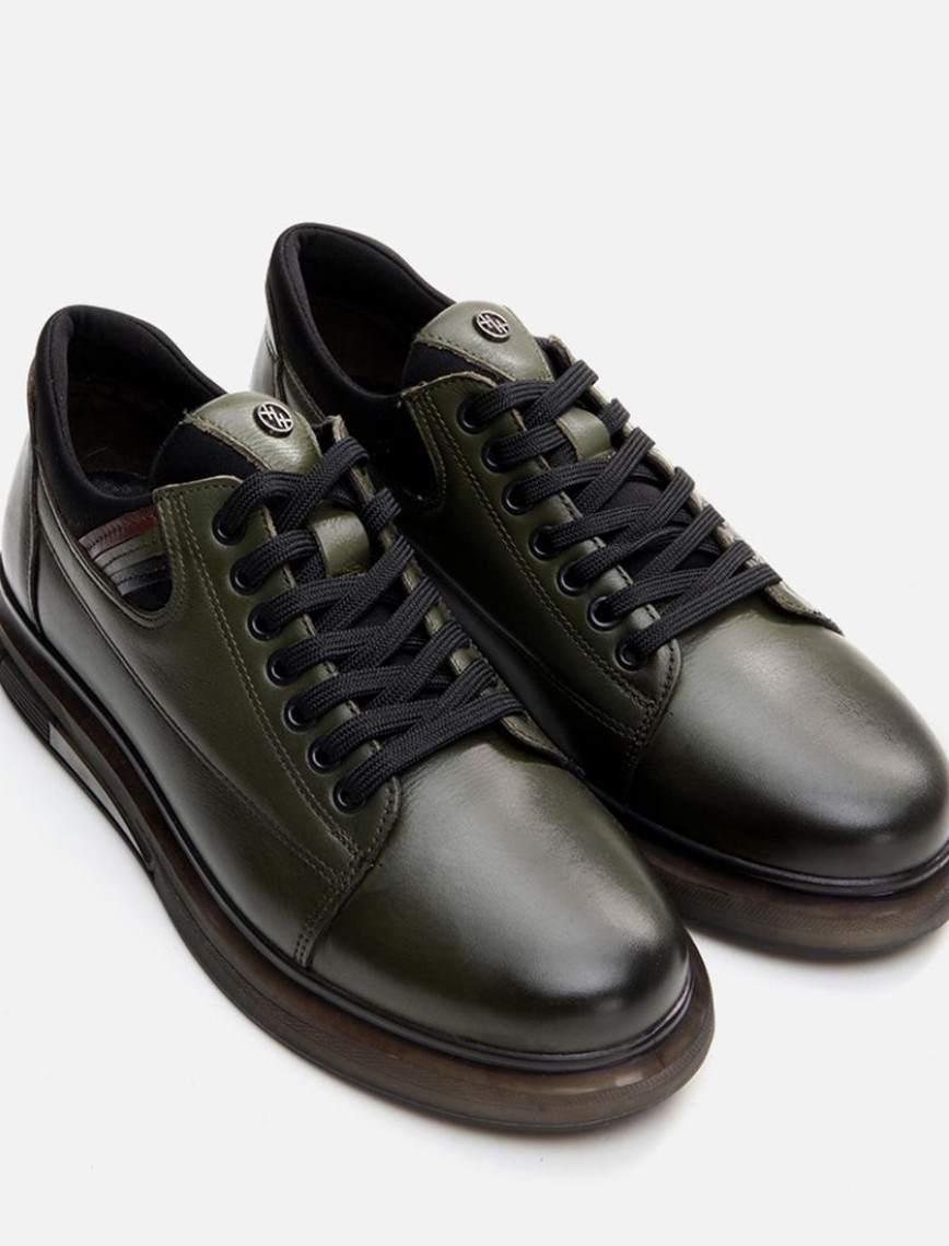 Erkek Deri Haki Günlük Ayakkabı Erkek Deri Haki Günlük Ayakkabı