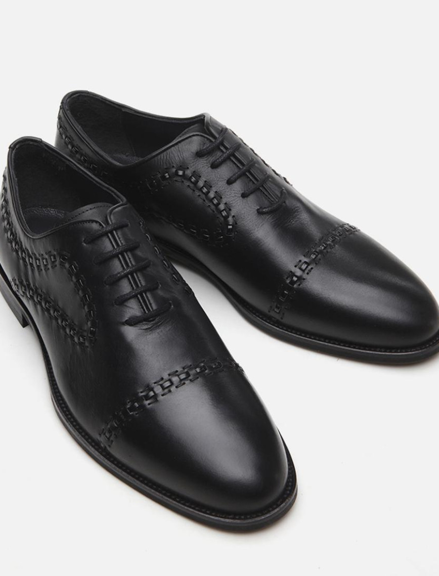 Erkek Deri Siyah Klasik Ayakkabı Erkek Deri Siyah Klasik Ayakkabı